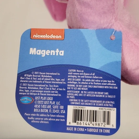 BNWT Blue's Clues' Magenta Plush 11" - Picture 4 of 4